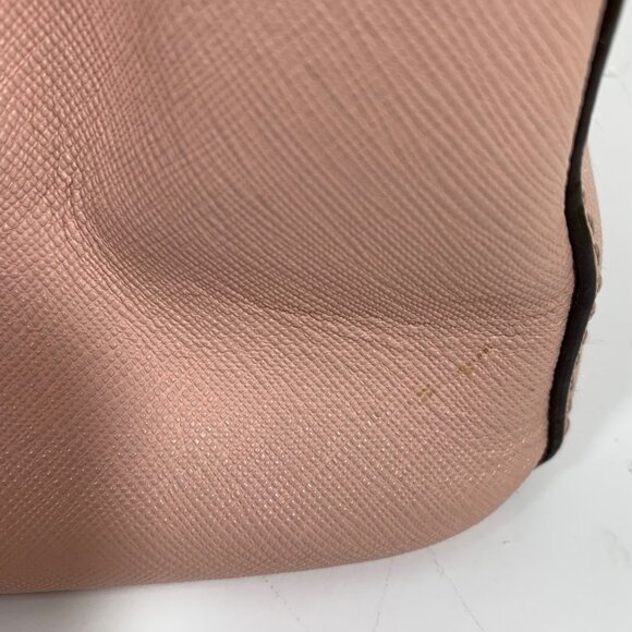 Michael Kors Cynthia Blossom Pink Gold Saffiano Leather Med Satchel Shoulder Bag - Picture 10 of 16